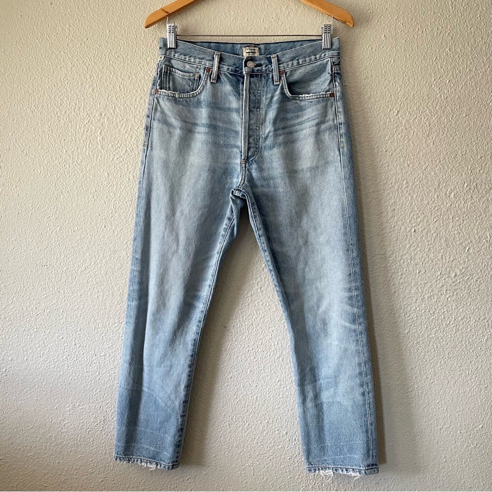 Citizens of Humanity Dree Crop High Rise Slim Straight Jeans Premium Selvedge 28